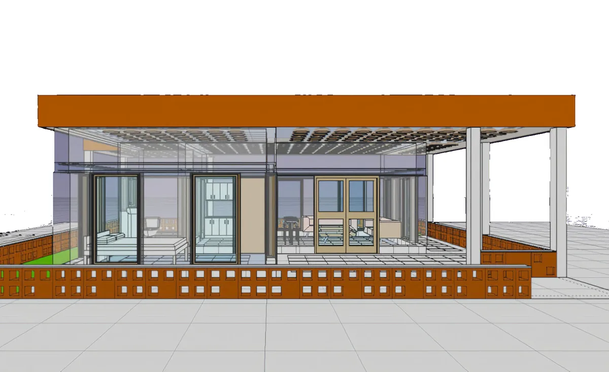FreeCAD BIM 工作台创建的建筑信息模型示例