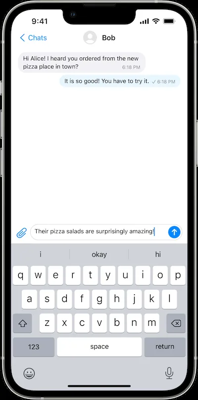 SimpleX Chat 移动端一对一聊天窗口与消息输入框